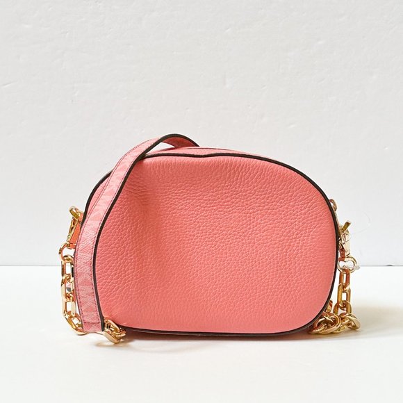 Michael Kors Jet Set Glam Small MINI Oval Camera Crossbody Bag MK Tea Rose - Picture 5 of 13